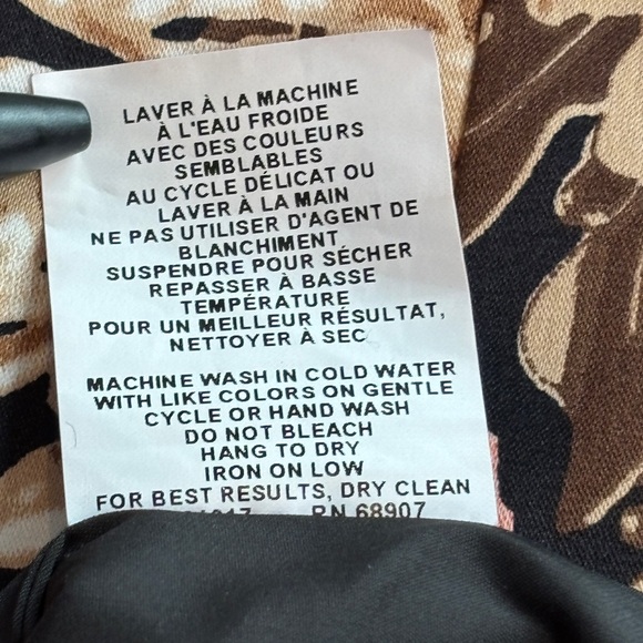 Le Château Y2K Vintage Black Floral Satin Pencil Skirt Side Slit 00 - Picture 11 of 13